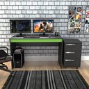 Ver imagem 6 de Conjunto Gamer Mesa e Gaveteiro - Nova Mobile - Preto e Verde