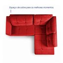 Ver imagem 5 de Sofá de Canto com Chaise Ibarra Suede Velut Vermelho - King House