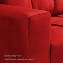 Ver imagem 6 de Sofá de Canto com Chaise Ibarra Suede Velut Vermelho - King House