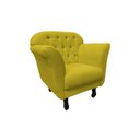 Ver imagem 5 de Kit 2 Poltronas Decorativa Dália Veludo Amarelo