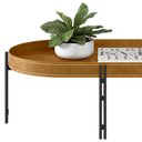 Ver imagem 3 de Mesa de Centro Isi Nature Fosco e Couro Caramelo 93x35 cm - D’Rossi