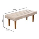 Ver imagem 3 de Recamier Banco Quarto Sala Paris 150cm Suede Pavia - Bege