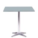 Ver imagem 1 de Mesa Delta em Alumínio 75 Cm (alt) Base em X Tampo Mdp Quadrado 80 Cm (larg) X 2,50 Cm (alt) Cinza