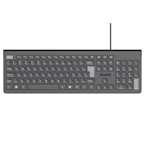 Teclado Soft C/multimidia Usb 2 Metros - Ptosf2ab - Abnt2
