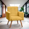Poltrona Decorativa Sabrina Veludo Amarelo - Speciale Home - 2