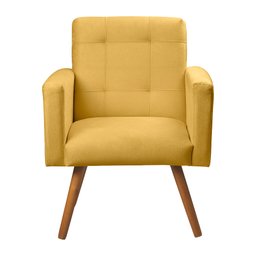 Poltrona Decorativa Sabrina Veludo Amarelo - Speciale Home - 1