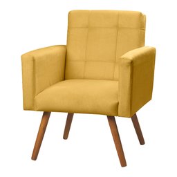 Poltrona Decorativa Sabrina Veludo Amarelo - Speciale Home - 5