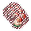 Ver imagem 1 de Kit Sousplat Natal Noel Xadrez Nsw 8 Peças com Base