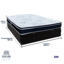 Ver imagem 3 de Cama Box Baú e Colchão Orthosono D33 com Pillow Top Casal Anjos: Preto