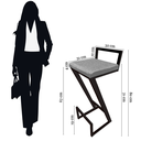 Ver imagem 5 de Banqueta Alta para Cozinha Helena Z para Area Laser Gourmet Churrasqueira Bistro Linho Cinza