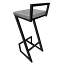 Ver imagem 4 de Banqueta Alta para Cozinha Helena Z para Area Laser Gourmet Churrasqueira Bistro Linho Cinza