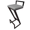 Ver imagem 3 de Banqueta Alta para Cozinha Helena Z para Area Laser Gourmet Churrasqueira Bistro Linho Cinza