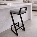 Ver imagem 1 de Banqueta Alta para Cozinha Helena Z para Area Laser Gourmet Churrasqueira Bistro Linho Cinza