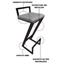 Ver imagem 6 de Banqueta Alta para Cozinha Helena Z para Area Laser Gourmet Churrasqueira Bistro Linho Cinza