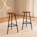 Ver imagem 1 de Kit 2 Banquetas para Balcão de Cozinha Alta Confortavel Estilo Moderno Ideal para Area Gourmet