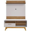 Ver imagem 3 de Painel Guaruja e Rack Paladio Tv 55 Pol 136 Cm Cinamomo Off White Bechara