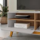 Ver imagem 4 de Painel Guaruja e Rack Paladio Tv 55 Pol 136 Cm Cinamomo Off White Bechara