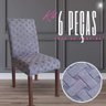 Kit 6 Capas de Cadeira Linha Gold Anti Gato Portuguesa - Cinza - 3