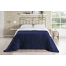 Coberdrom Cobertor Edredom Casal Queen Dupla Face Quente Sherpa Manta Soft Azul Marinho - 1