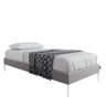 Cama Super King Sampa Cinza com Pés Everest Cromado - 1