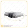 Cama Super King Sampa Cinza com Pés Everest Cromado - 3