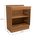 Ver imagem 3 de Balcão de Cozinha 80 Cm Mônica 2 Portas Canela - Kappesberg