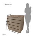 Ver imagem 4 de Cômoda 5 Gavetas com Organizador Belize Cinza/Fendi