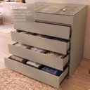 Ver mais imagens de Cômoda 5 Gavetas com Organizador Belize Cinza/Fendi