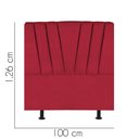 Ver imagem 2 de Cabeceira Estofada Bélgica 100cm Solteiro Para Cama Box Quarto Corino Vermelho - Gat Magazine