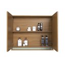 Ver imagem 6 de Armário Espelheira para Banheiro 100% MDF com 2 Portas Lívia Yescasa Marrom/Freijo/Moscatel/Urbi