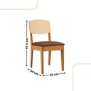 Ver imagem 3 de Mesa de Jantar Yasmin 180cm Tampo Mdf Vidro Canto Copo com 6 Cadeiras Copper Premium