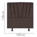 Ver imagem 3 de Cabeceira Estofada Bélgica 140CM Casal Courino Marrom - D A DECOR