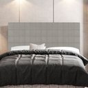 Ver imagem 2 de Cabeceira Cama Box Casal Queen Size Parisis 160cm Veludo Bege - Desk Design