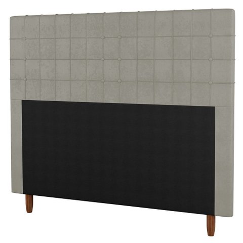 Cabeceira Cama Box Casal Queen Size Parisis 160cm Veludo Bege - Desk Design