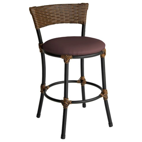 Banqueta Baixa Pisa Aço Carbono Estofada Área Gourmet