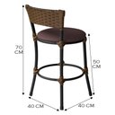 Ver imagem 3 de Banqueta Baixa Pisa Aço Carbono Estofada Área Gourmet