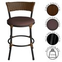 Ver imagem 2 de Banqueta Baixa Pisa Aço Carbono Estofada Área Gourmet