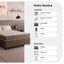 Ver imagem 2 de Cama Box Viúva + Colchão D33 One Face - Suede Cinza