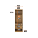 Ver imagem 5 de Modulado Casal Completo 6 Portas 8 Gavetas - Linea-cumaru/fendi - Móveis Novo Horizonte