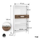 Ver imagem 4 de Balcão Armário Organizador Microondas e Forno Duplo Branco/rústico