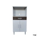 Ver imagem 6 de Balcão Armário Organizador Microondas e Forno Duplo Branco/rústico