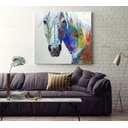 Ver imagem 2 de Quadros Decorativos Pvc Cavalo Colcorido 100x100 100 X 100 Cm