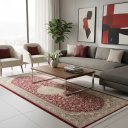 Ver imagem 1 de Tapete Passadeira Oriental Nik 200x75 cm Mod 72 Vermelho