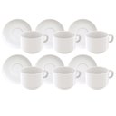 Ver imagem 2 de Kit 6 Xícaras de Chá com Pires Tramontina Paola em Porcelana 240 ml