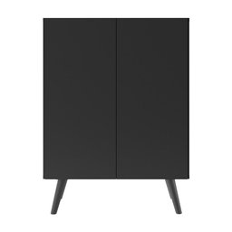 Gabinete Banheiro 2 Portas Retrô 63cm Multimóveis MP5006 Preto - 6