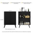 Ver imagem 3 de Gabinete Banheiro 2 Portas Retrô 63cm Multimóveis MP5006 Preto