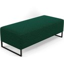 Ver imagem 1 de Puff Decorativo Sala de Estar Bali W01 Base Ferro 120x50 cm Bouclê Verde - Lyam Decor