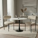 Ver imagem 1 de Cadeira Sala de Jantar Margara Kit 2 em Aço Preto Napoli Impermeável D03 - D'Rossi