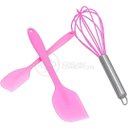 Ver imagem 2 de Kit 5 Utensílios de Silicone para Cozinha Conjunto Resistente a Altas Temperaturas (rosa)
