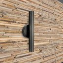 Ver imagem 3 de Kit 2 Arandela de Parede Slim Palito - Preto + Led Gu10